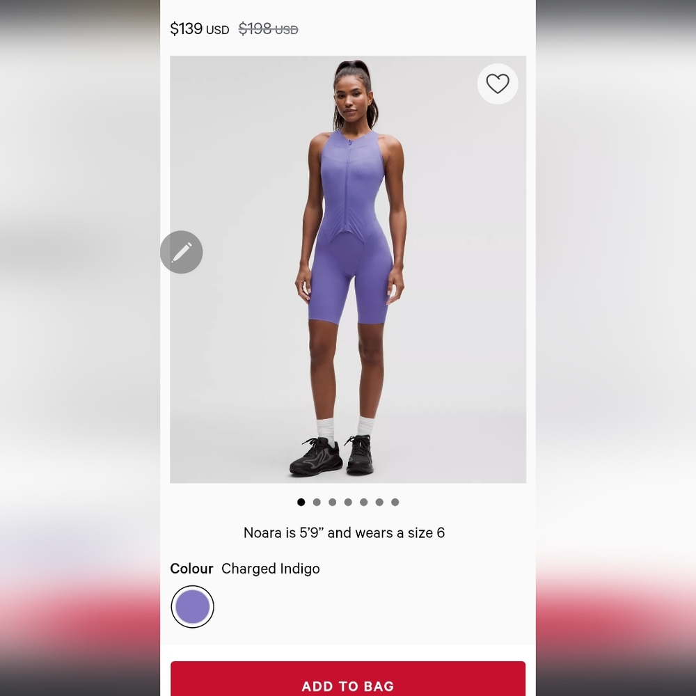 Lululemon Senseknit Running One Piece NWT